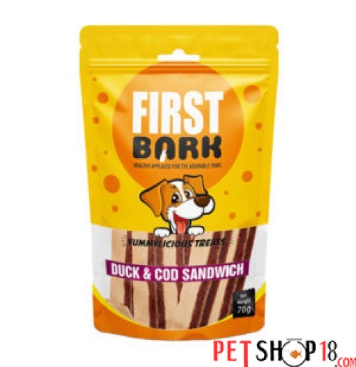 First Bark Dog Treats Duck And Cod Sandwich 70 Gm